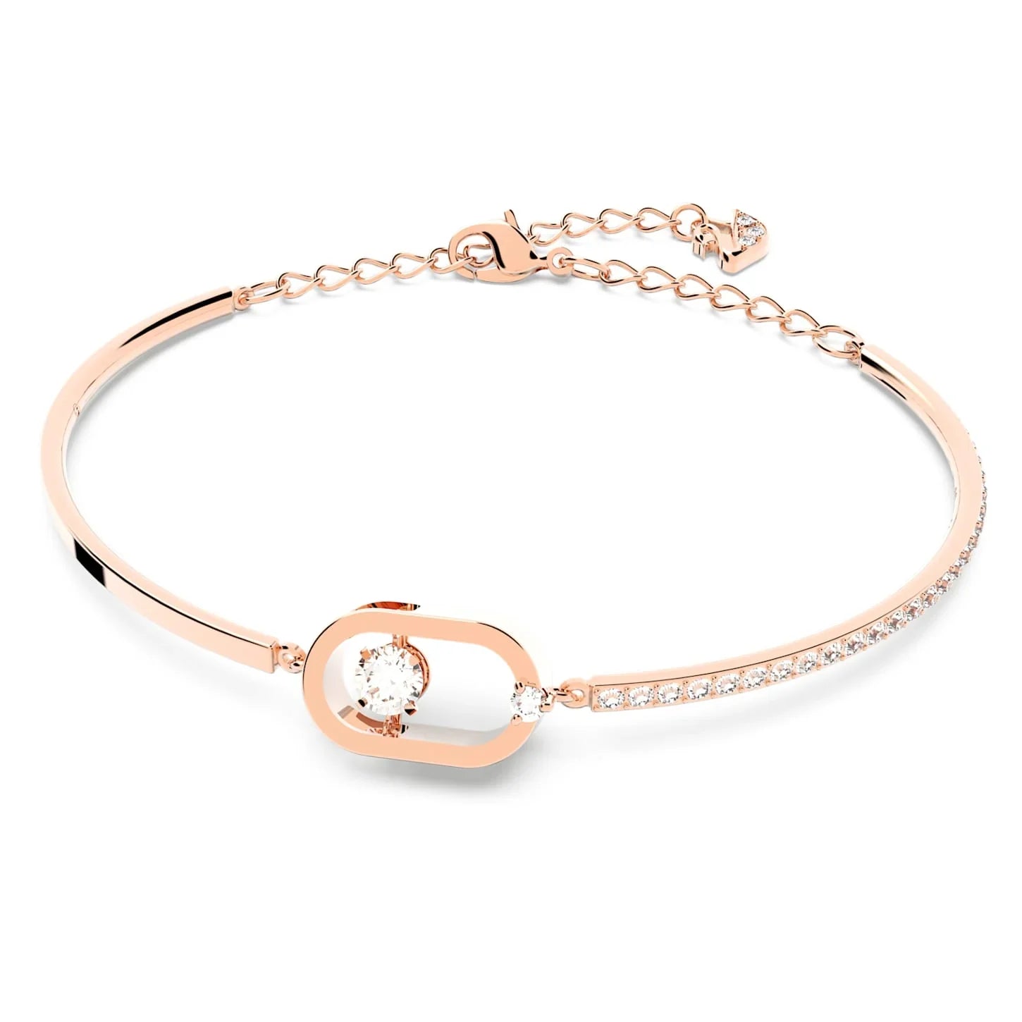 Bracelet Swarovski - Una - Taille ronde - Blanc & Rosé vue 3