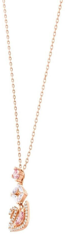 Ciondolo abbagliante cigno rosa cigno in oro rosa – Swarovski