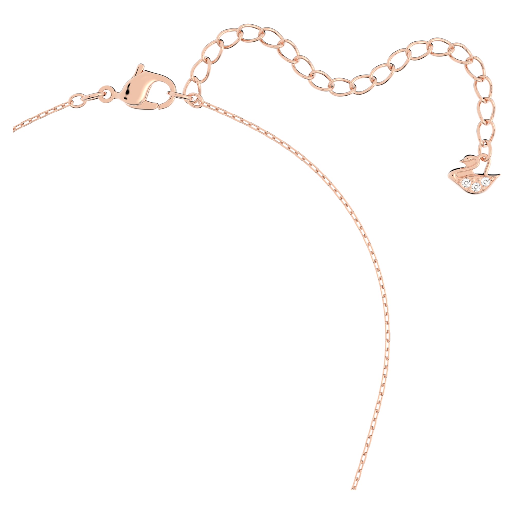 Hyperbola Heart & Infinity Necklace White Two-tone – Swarovski
