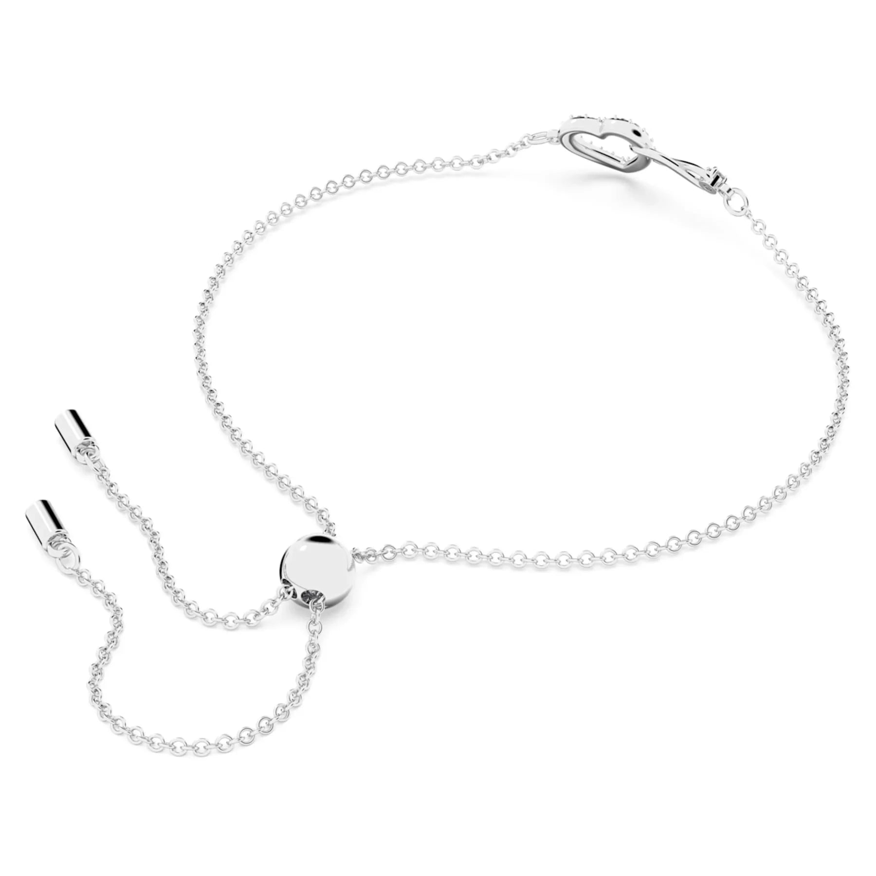 Hiperbola - Fehér ezüst - Karkötő - Swarovski nézet 4