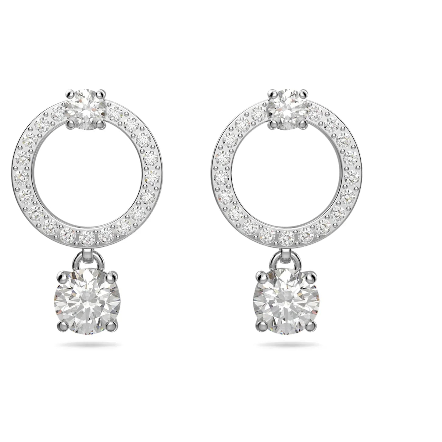 Γυναικεία σκουλαρίκια Constella λευκό ασημί – Swarovski