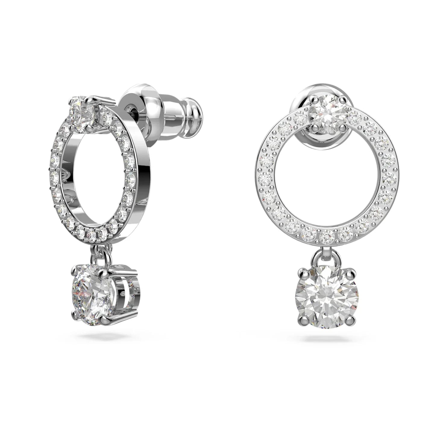 Γυναικεία Ασημένια Λευκά Σκουλαρίκια Constella – Swarovski view 3