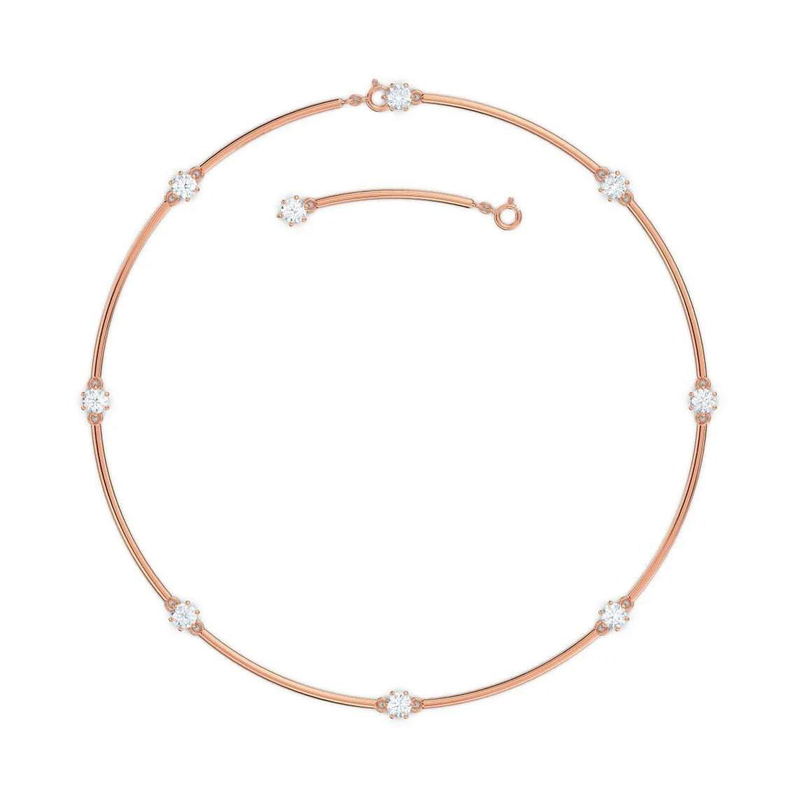 Collar Constella Redondo Oro Rosa Blanco – Swarovski