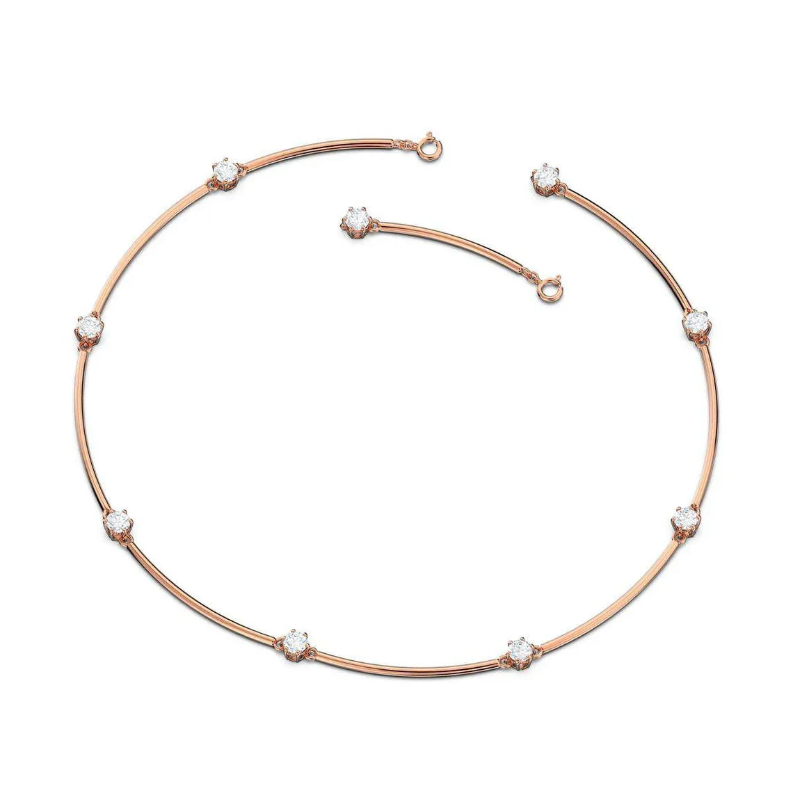 Constella Kolye Yuvarlak Beyaz Altın Gül – Swarovski görünümü 3