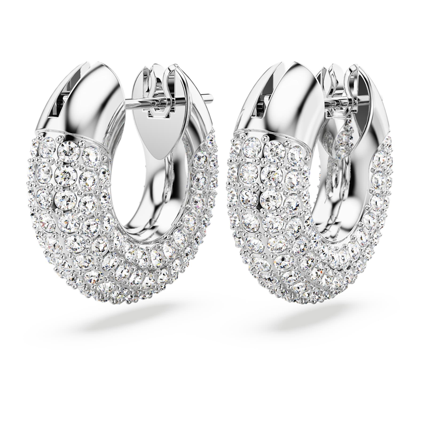 Női Dextera fehér ezüst fülbevaló – Swarovski nézet 4