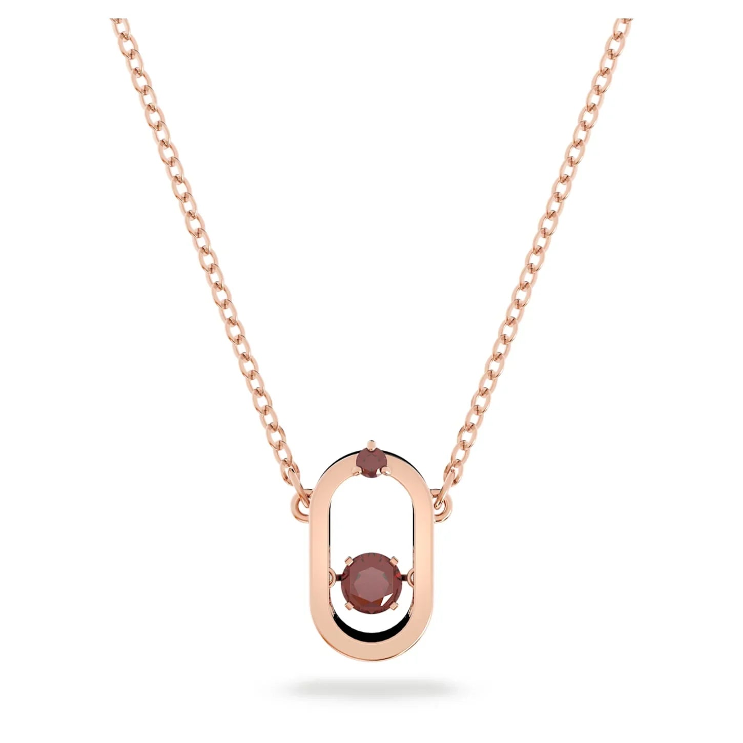 Swarovski medál - Una - Kerek szabású - Red & Rosé