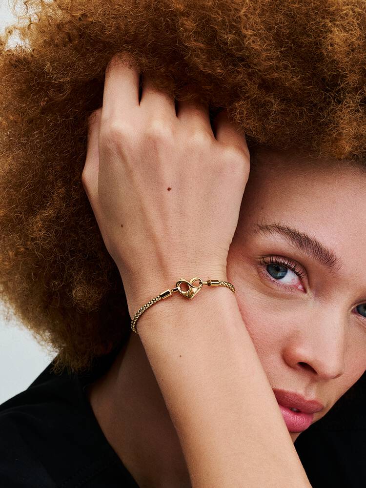 Bracelet Pandora - Chaîne Cloutée Fermoir Cœur | 562731C00