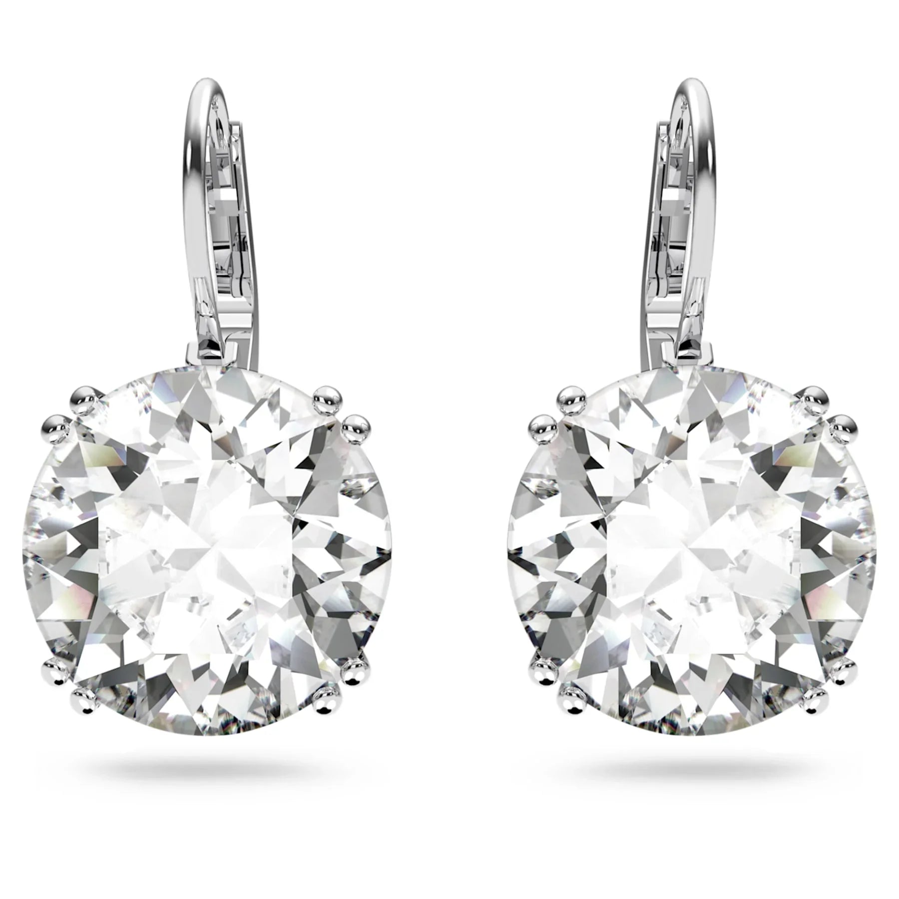 Swarovski fülbevaló - Millenia - Kerek szabású - Fehér és ezüst nézet 3