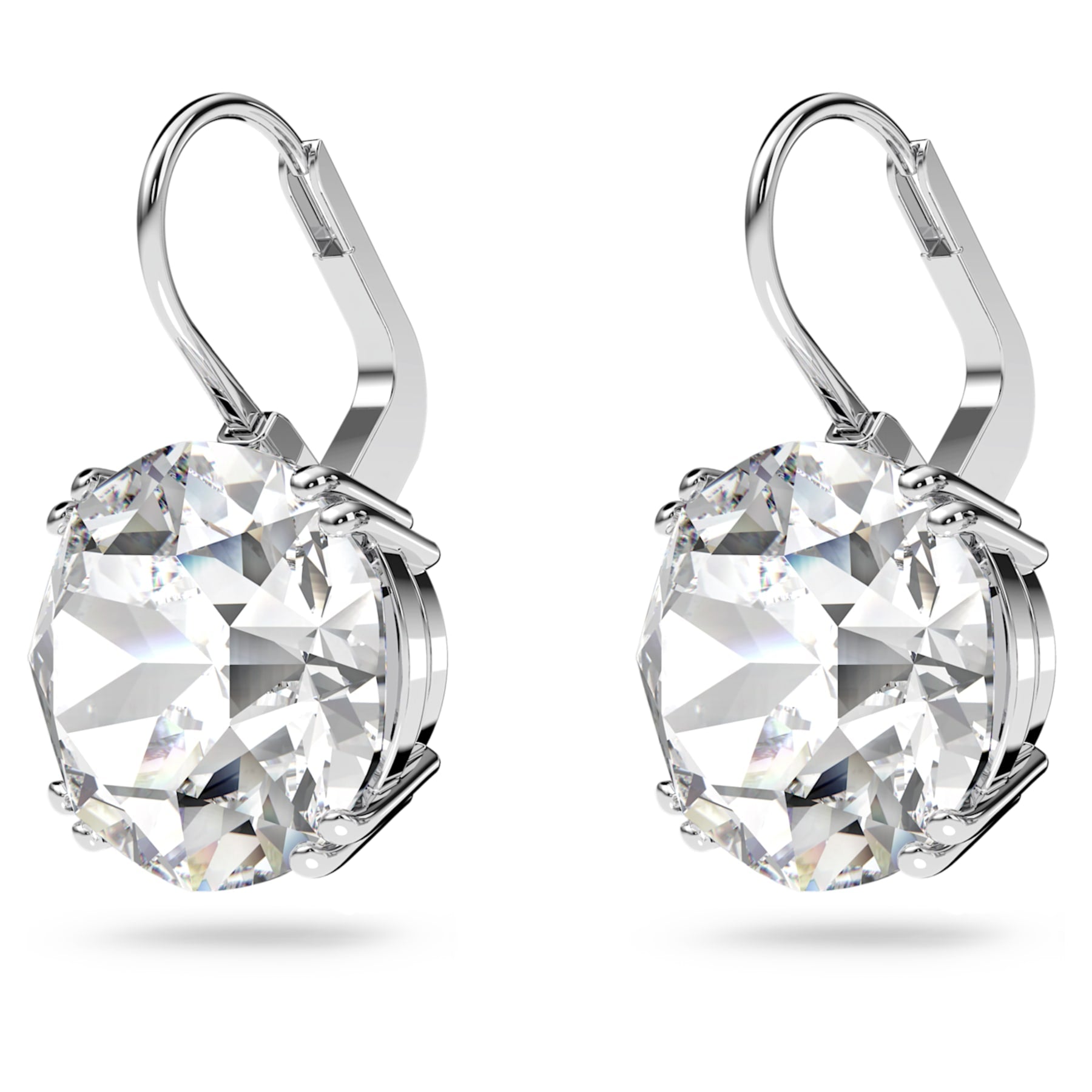 Pendientes Millenia Mujer Redondos de Plata Blanca – Swarovski