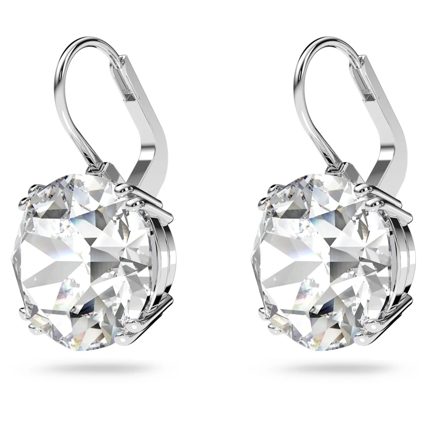 Swarovski fülbevaló - Millenia - Kerek szabású - Fehér és ezüst nézet 4