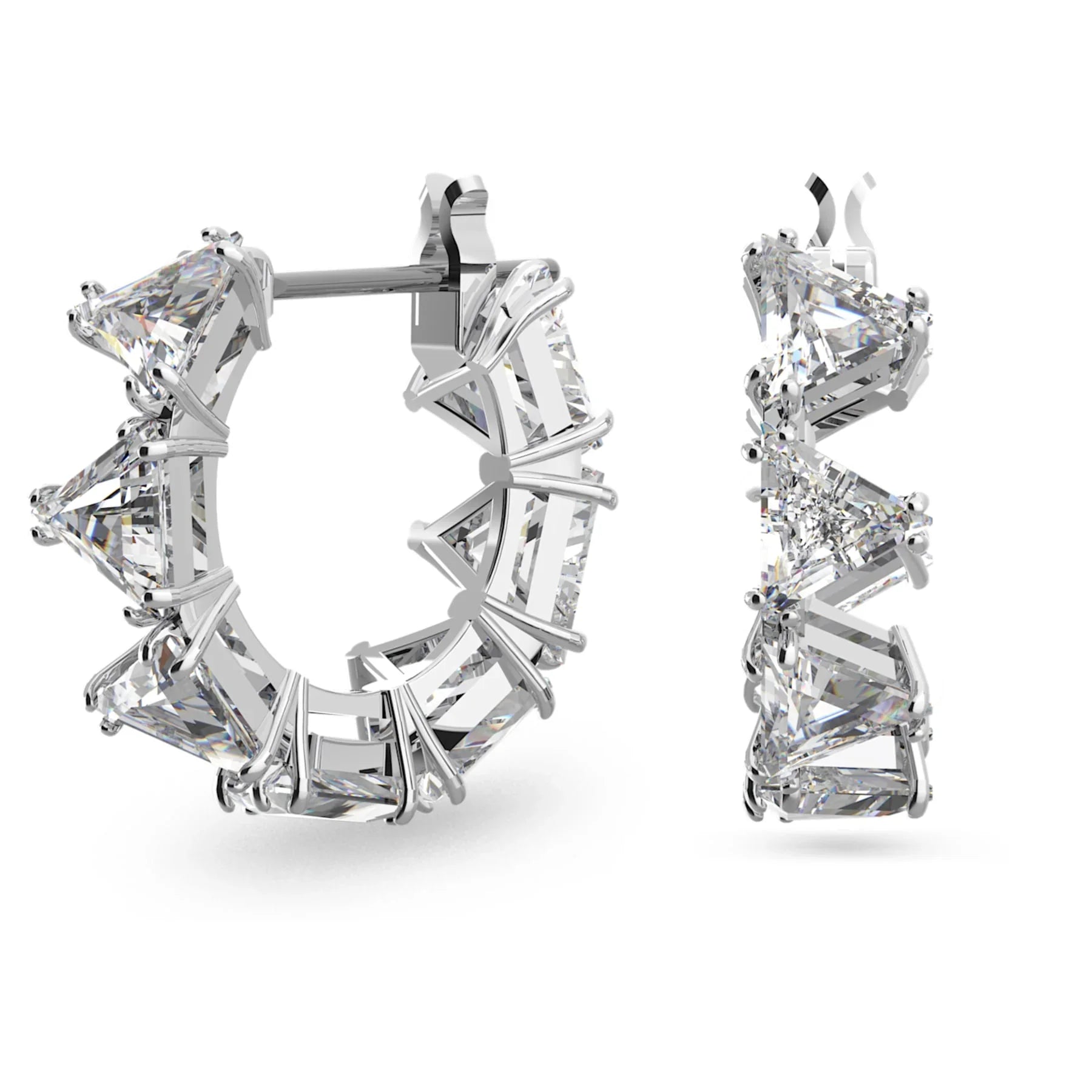Σκουλαρίκια Swarovski - Matrix - Λευκό & Ασημί