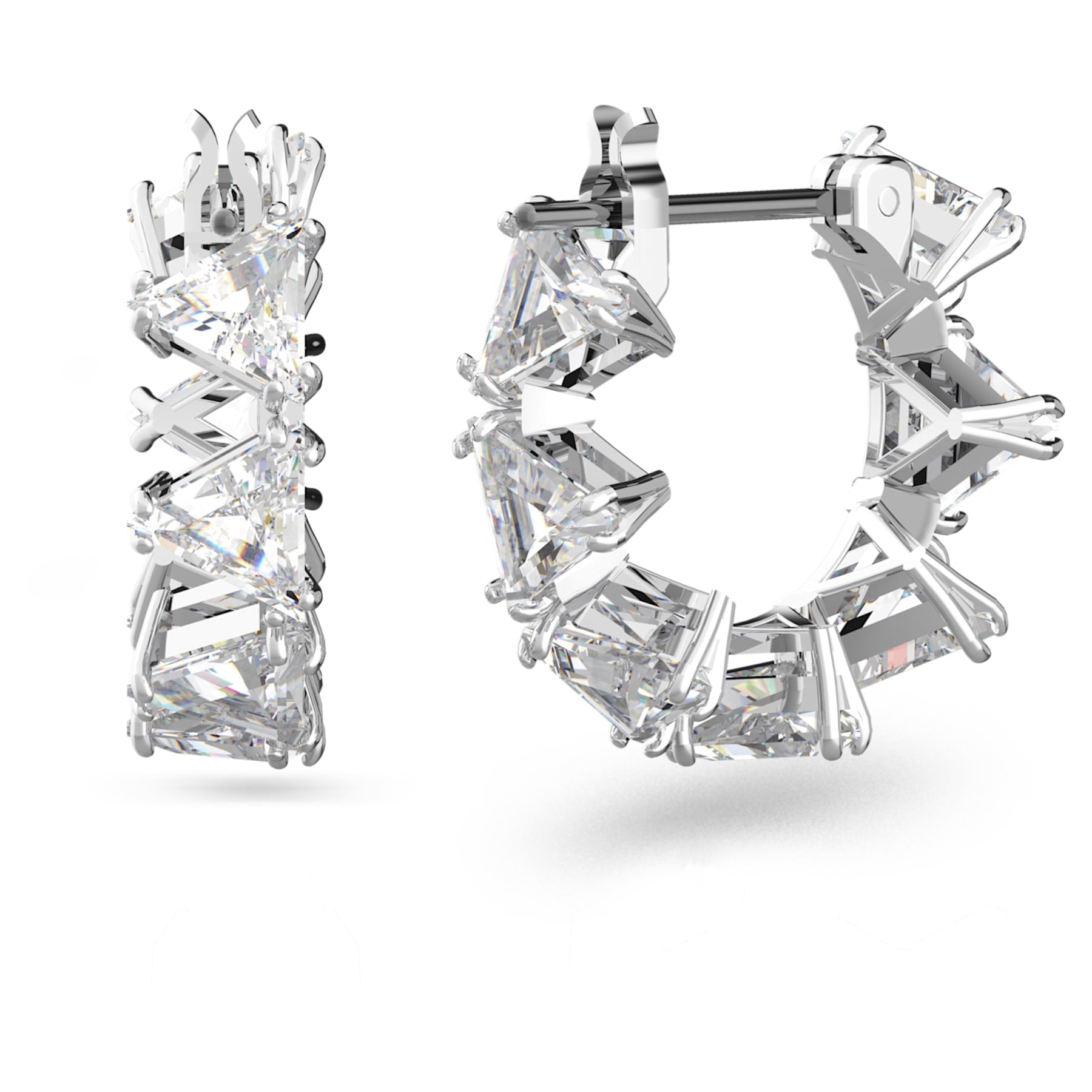 Women's Matrix White Silver Earrings – Swarovski