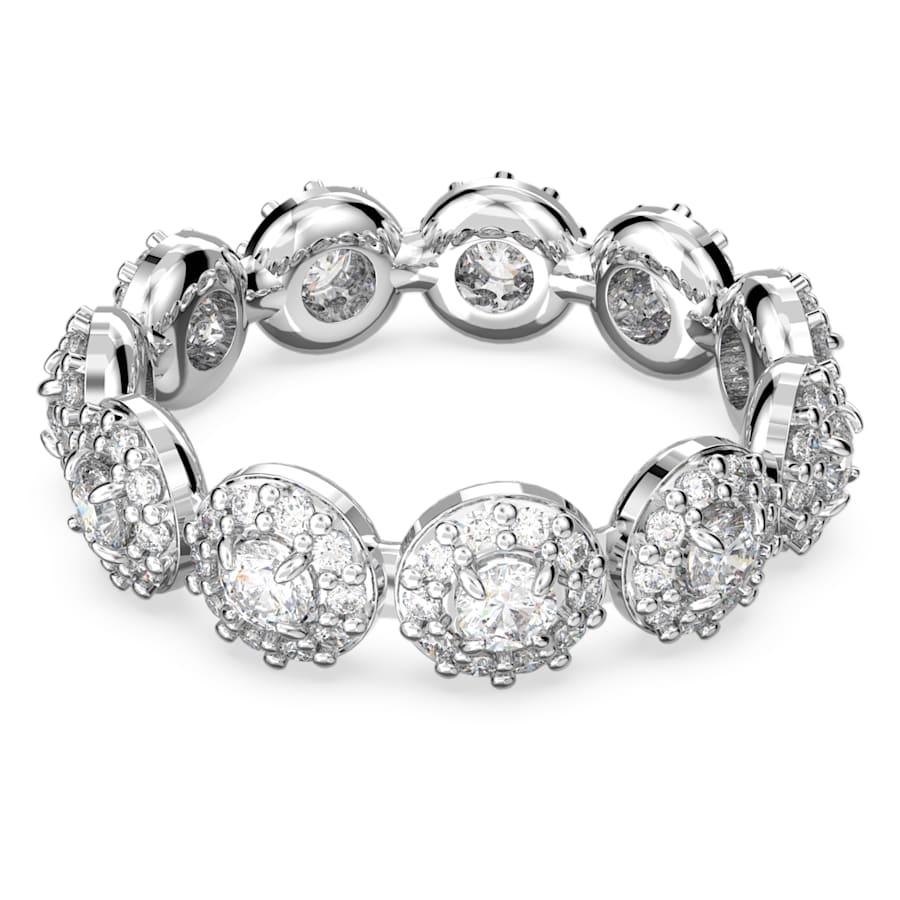 Anillo de mujer Una Angelic redondo blanco plata – Swarovski