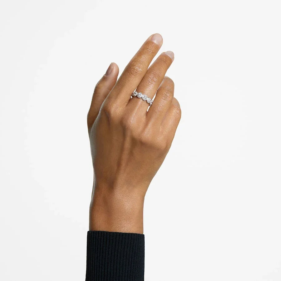 Una Angelic Damenring Weiß rund Silber – Swarovski Ansicht 3