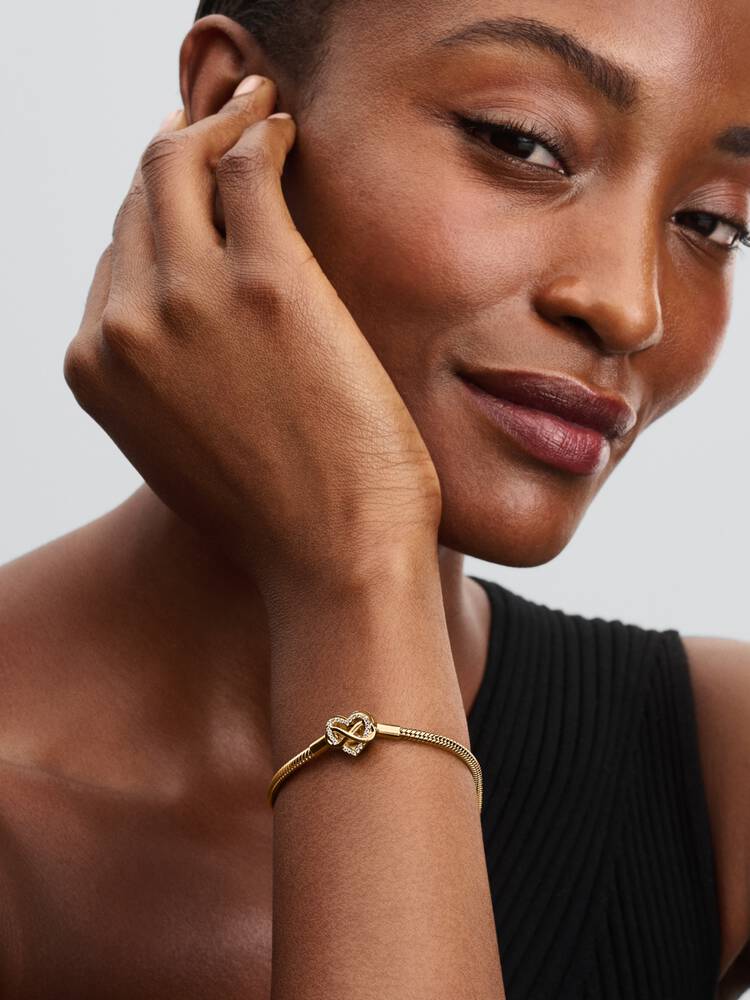 Bracciale Pandora - Chiusura a cuore in maglia di serpente