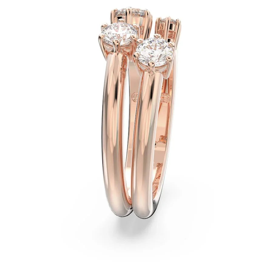 Set de Bagues Femme Constella Blanc Doré Rose – Swarovski vue 4