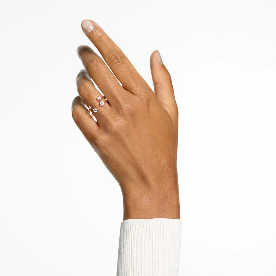 Set de Bagues Femme Constella Blanc Doré Rose – Swarovski vue 3