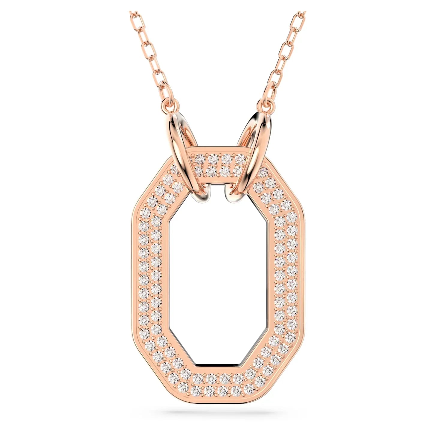 Colgante Dextera Octagon de oro rosa blanco - Swarovski