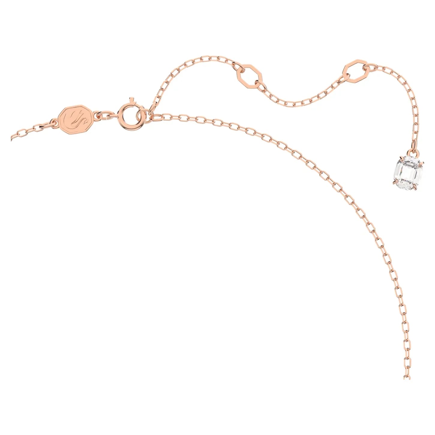 Pendentif Dextera Octogone Blanc Doré Rose – Swarovski vue 4