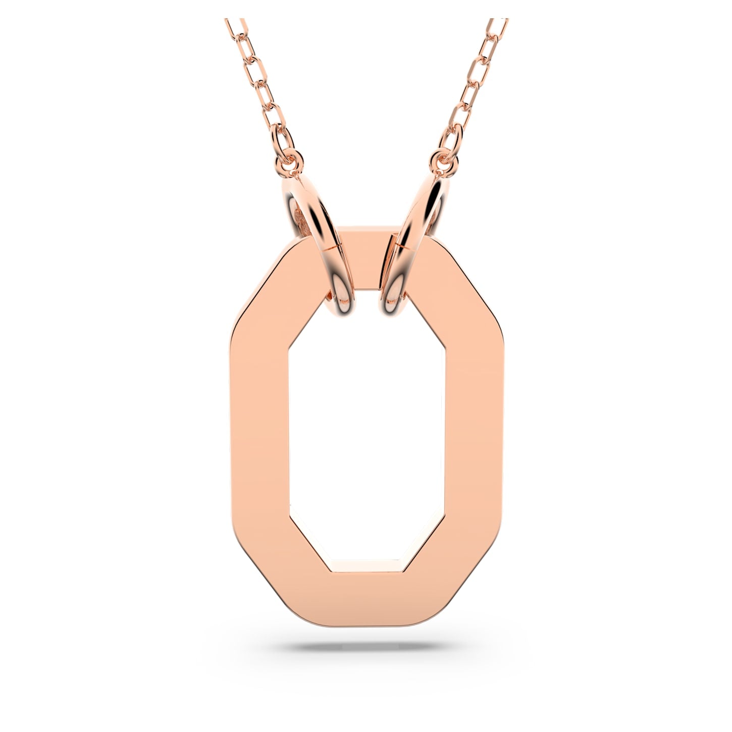 Pendentif Dextera Octogone Blanc Doré Rose – Swarovski