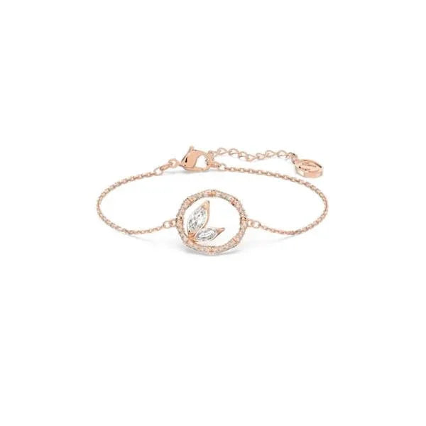 Dellium - Růže z bílého zlata - Náramek - Swarovski