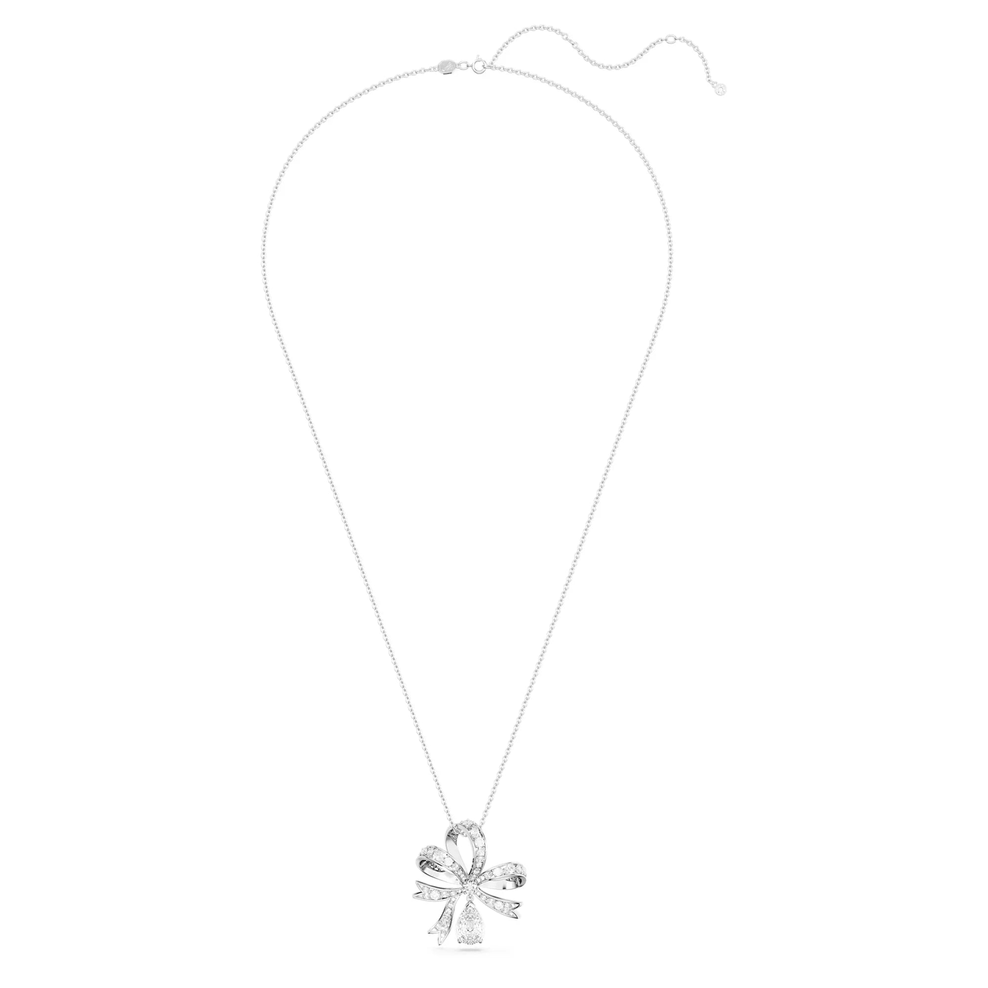 Fehér ezüst Volta csomós nyaklánc - Swarovski nézet 3