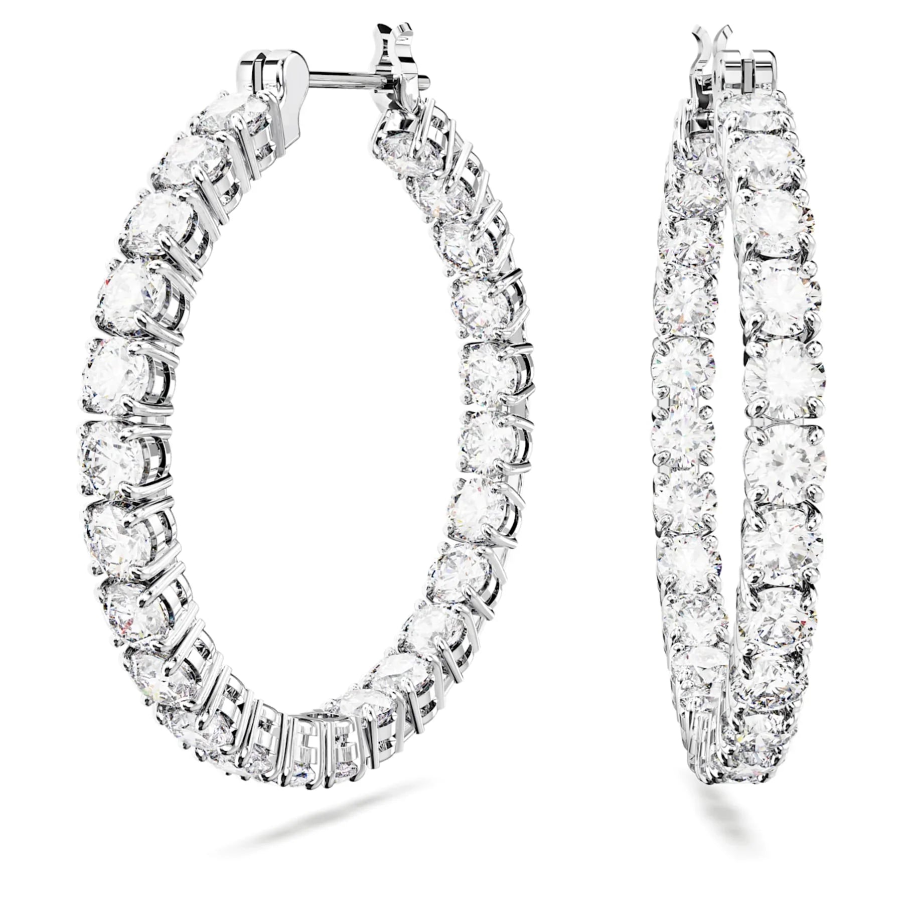 Damskie srebrne kolczyki Matrix – Swarovski