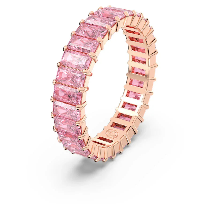 Anillo de mujer Matrix Baguette Rose en oro rosa – Swarovski vista 2