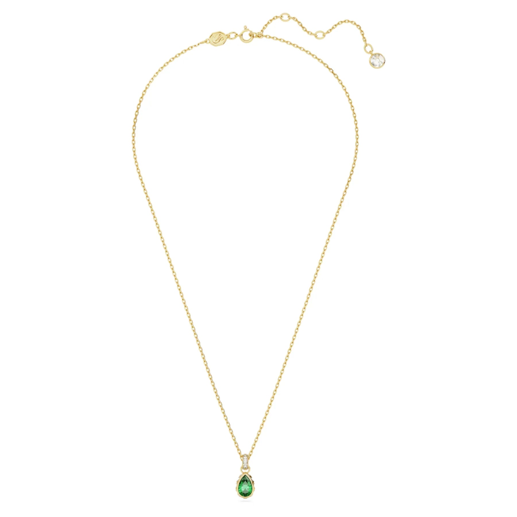 Colgante Swarovski - Chroma - Corte pera - Verde y Oro vista 3