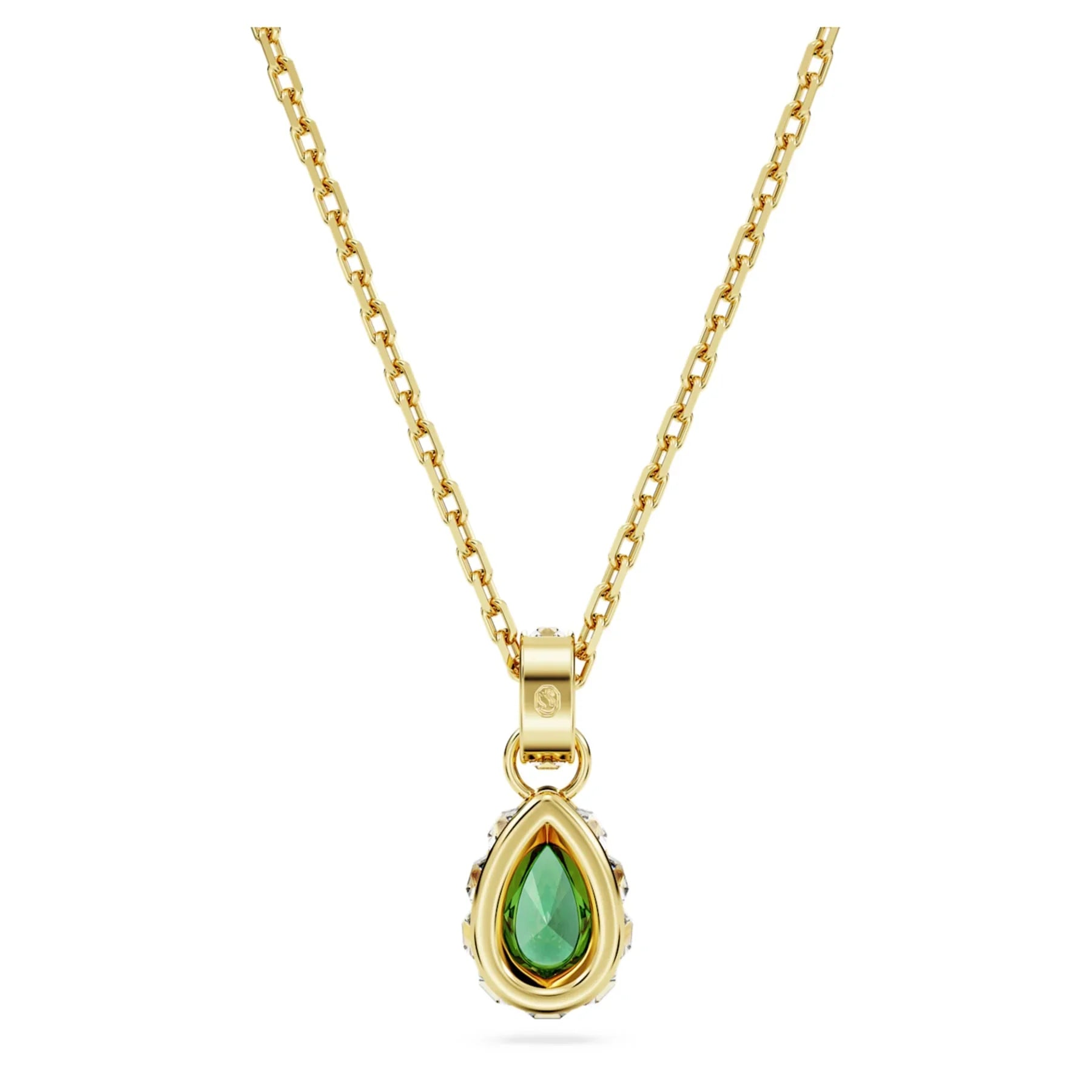 Colgante Swarovski - Chroma - Corte pera - Verde y Oro vista 4