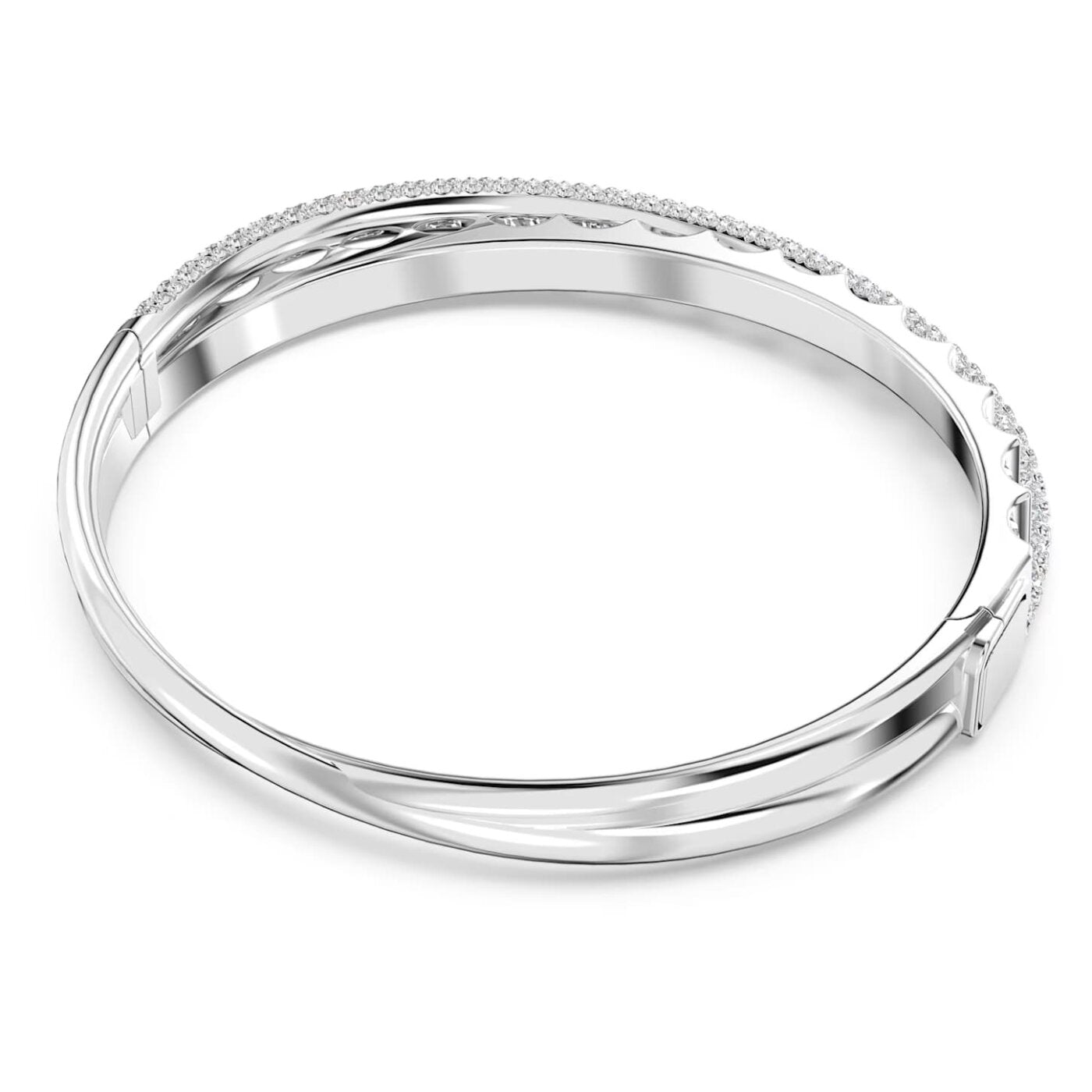 Bracelet Femme Rota Jonc Blanc Argenté – Swarovski