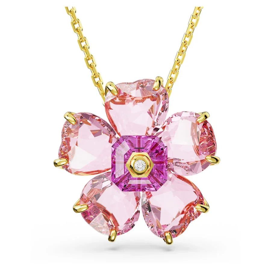 Κολιέ Idyllia Rose Gold Flower – Swarovski
