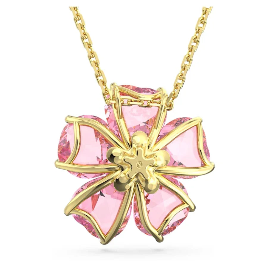 Κολιέ Idyllia Rose Gold Flower – άποψη Swarovski 3
