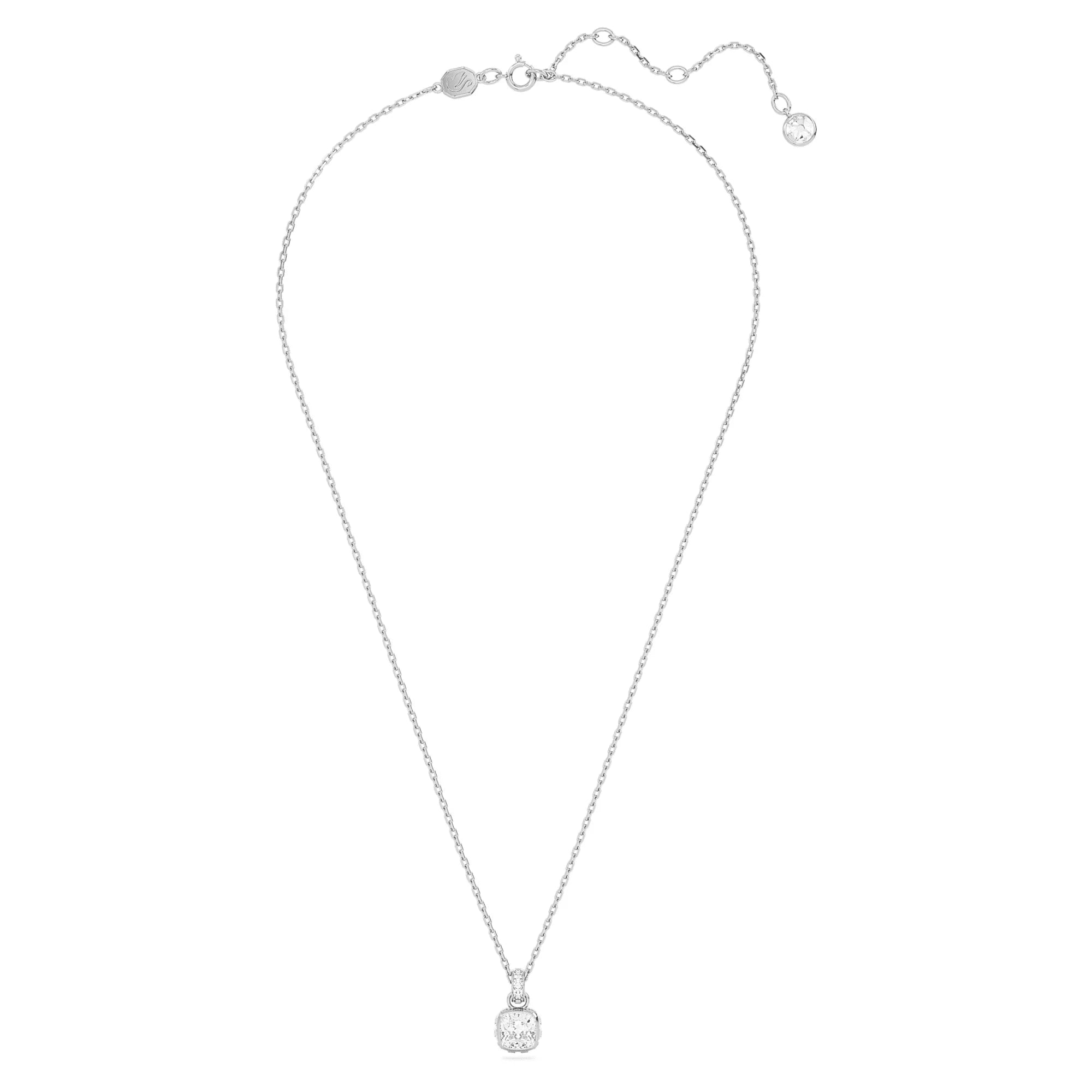 Colar Birthstone Avril Branco Prata – Swarovski vista 3