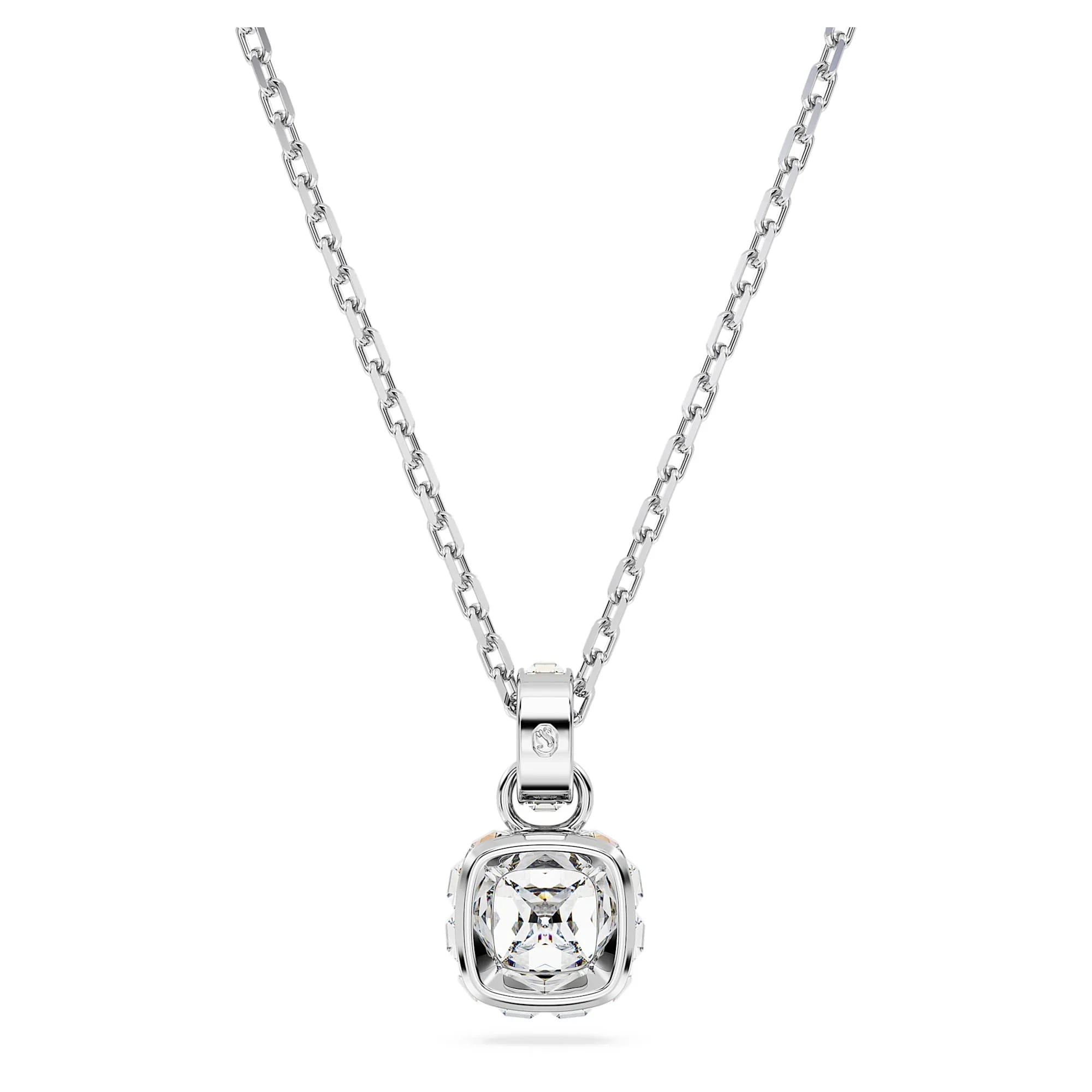 Colar Birthstone Avril Branco Prata – Swarovski vista 5
