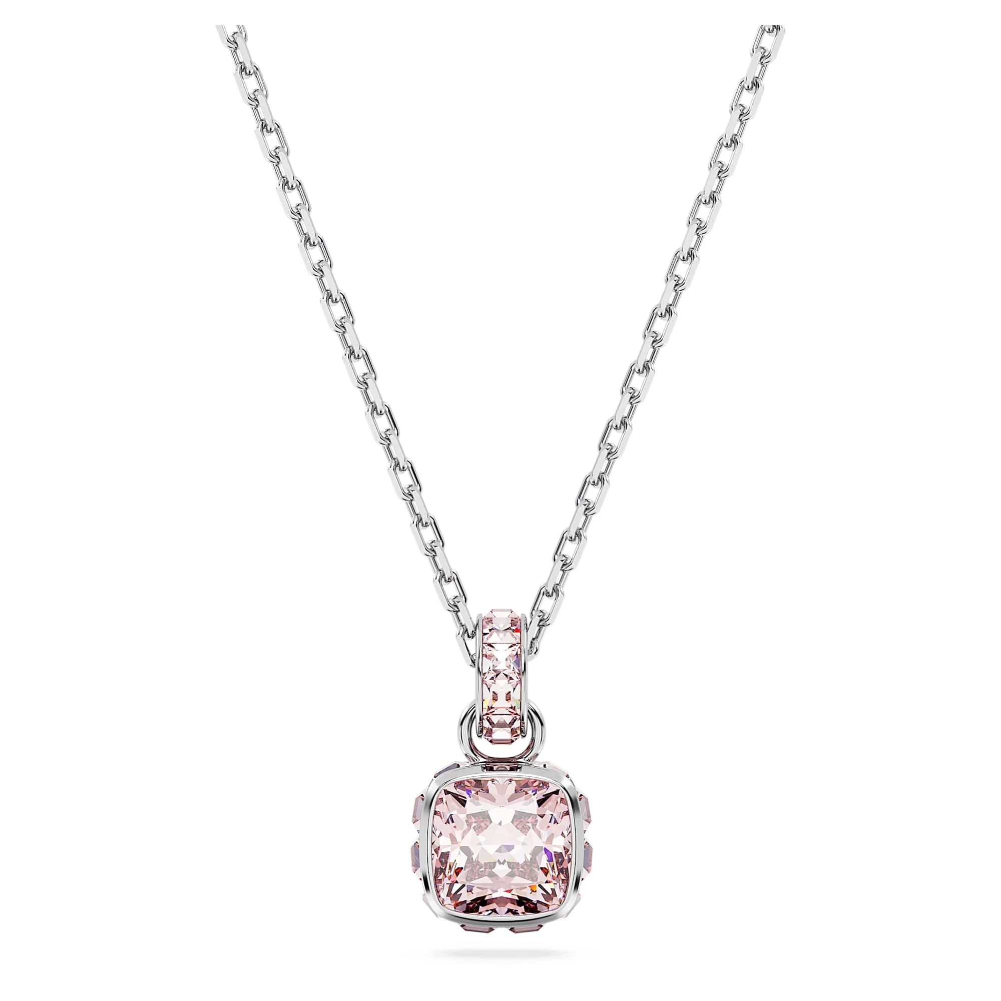 Colier June Birthstone Pink Silver – Swarovski