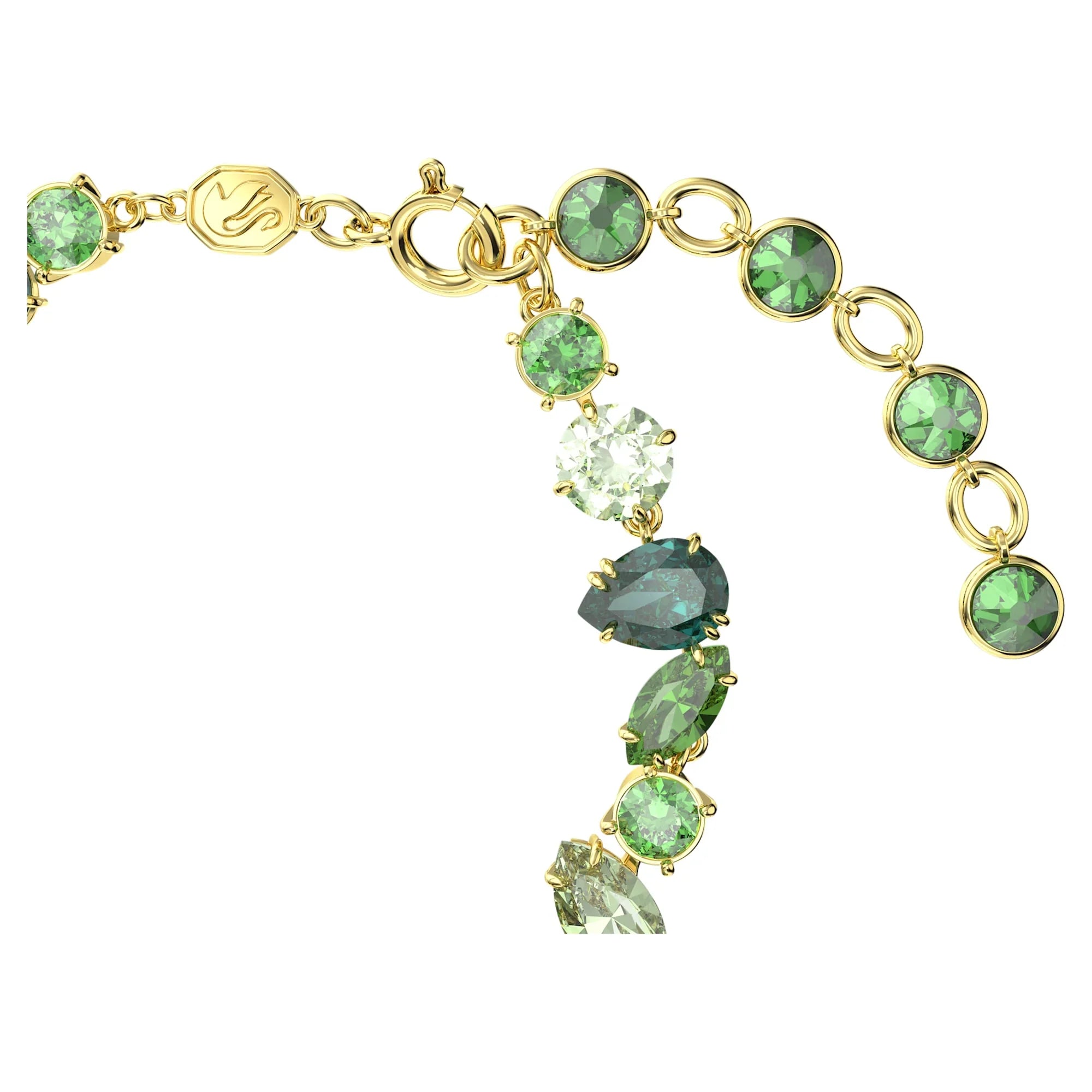 Swarovski bileklik - Gema - Çeşitli bedenler - Yeşil ve Altın görünüm 3