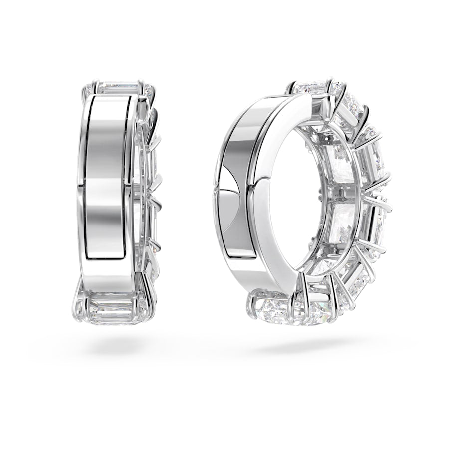 Millenia Women's Clip-on Earrings White Silver – Swarovski