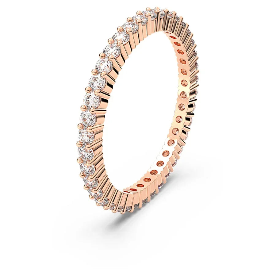 Matrix Anillo de mujer Vittore redondo blanco en oro rosa - Swarovski vista 2