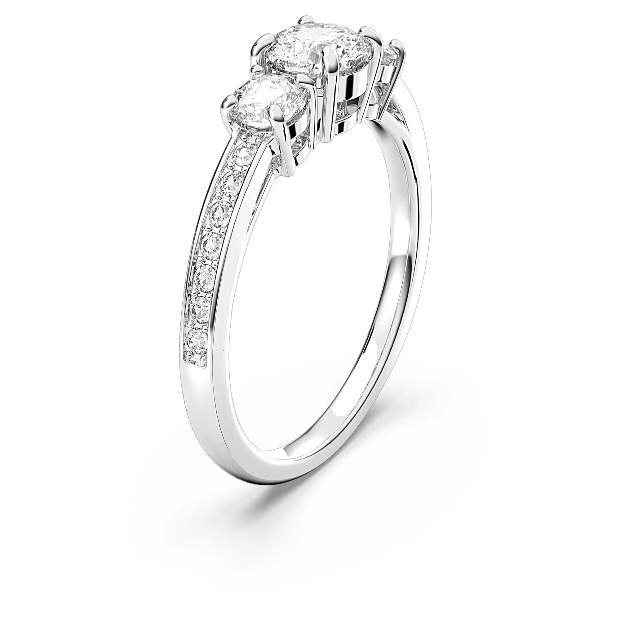 Swarovski Ring - Stilla Attract - Rundt snit - Hvid & Sølv visning 3