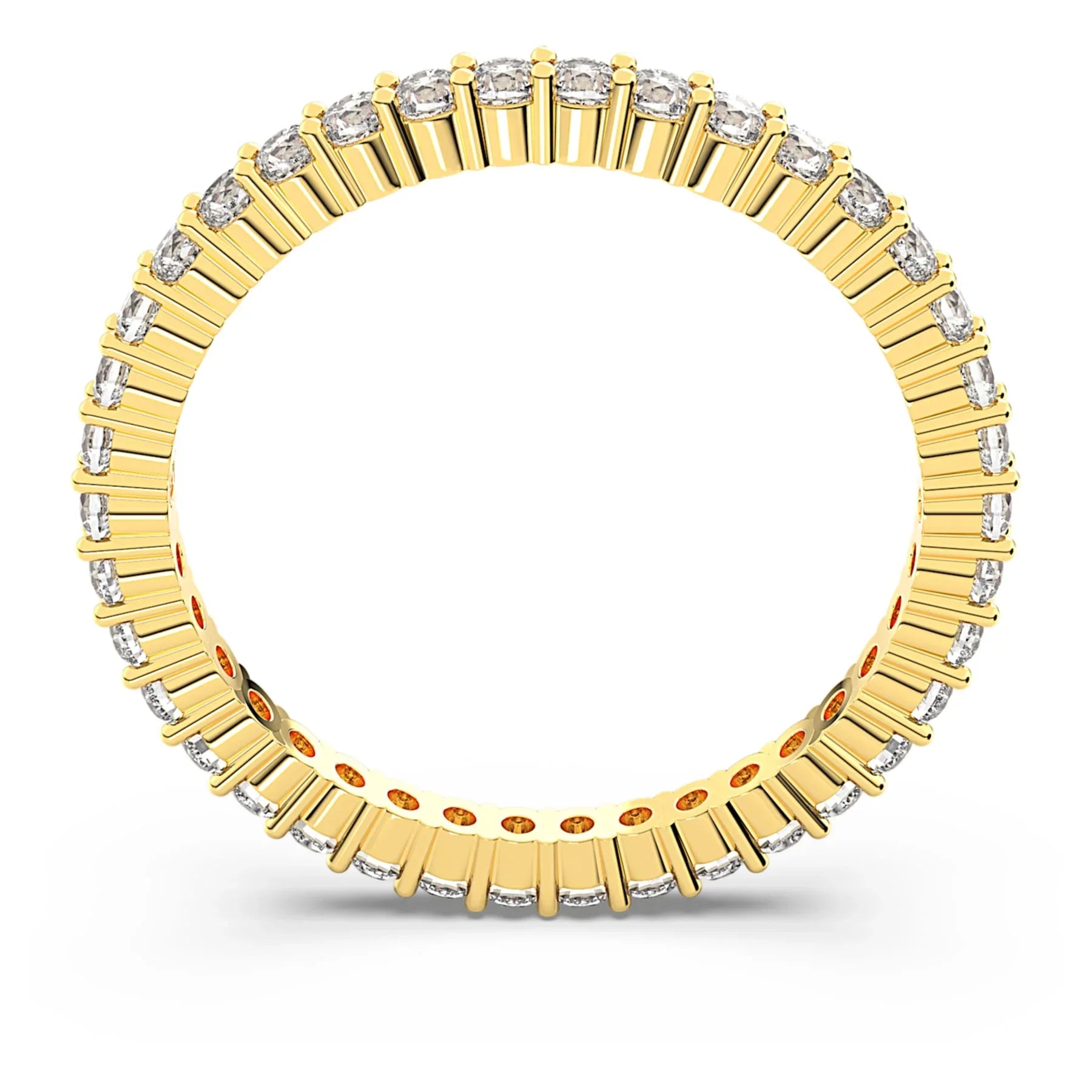Anillo Swarovski - Matrix Vittore - Corte redondo - Blanco y Oro vista 3