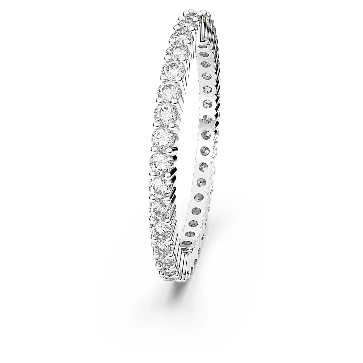 Swarovski Ring - Matrix Vittore - Rond geslepen - Wit & Zilver weergave 3