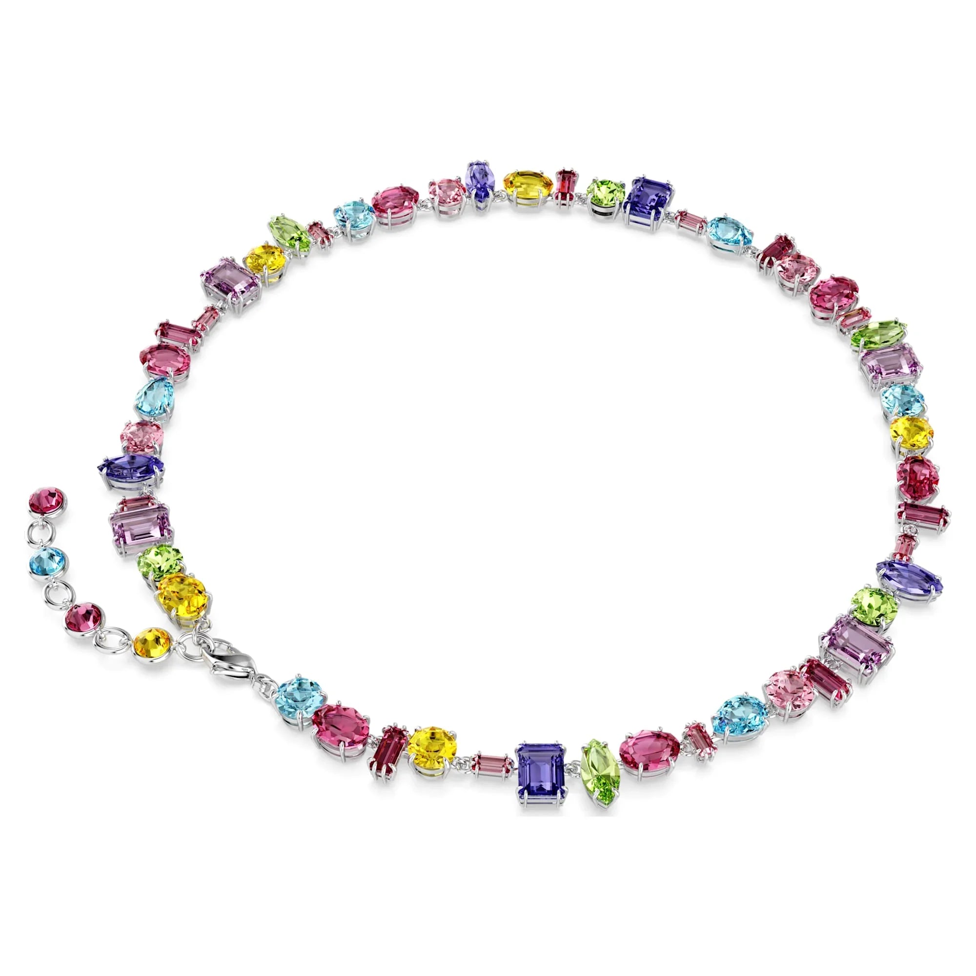 Swarovski Necklace - Gema - Various sizes - Multicolor & Silver view 4