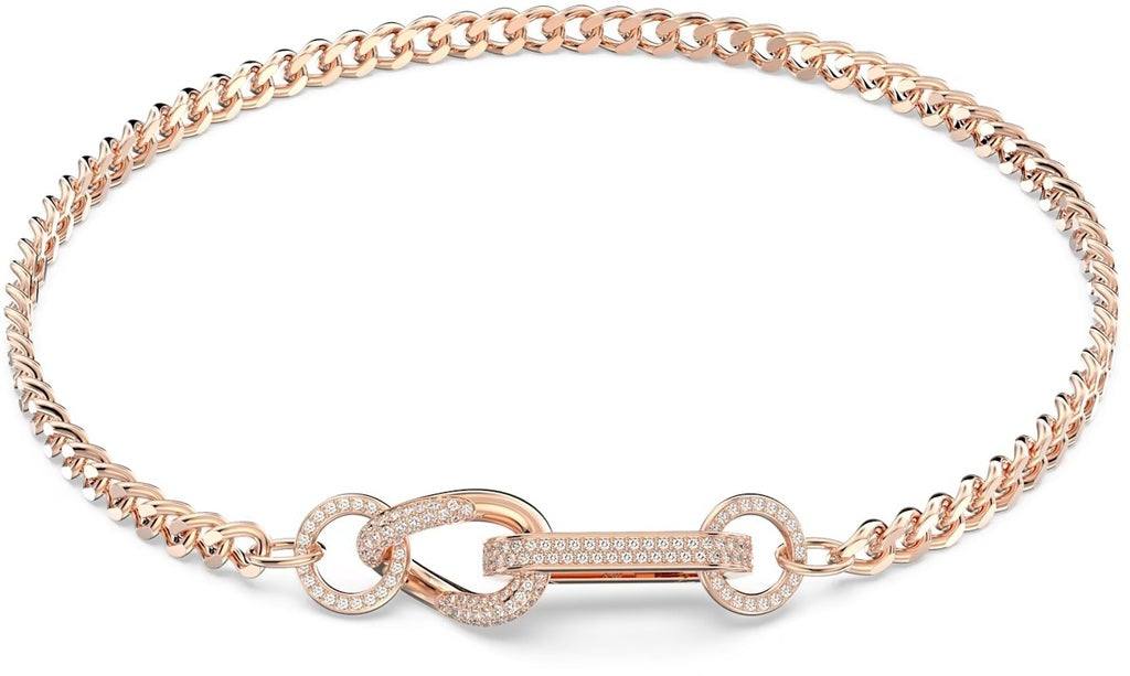 Dextera Necklace White Gold Rose – Swarovski