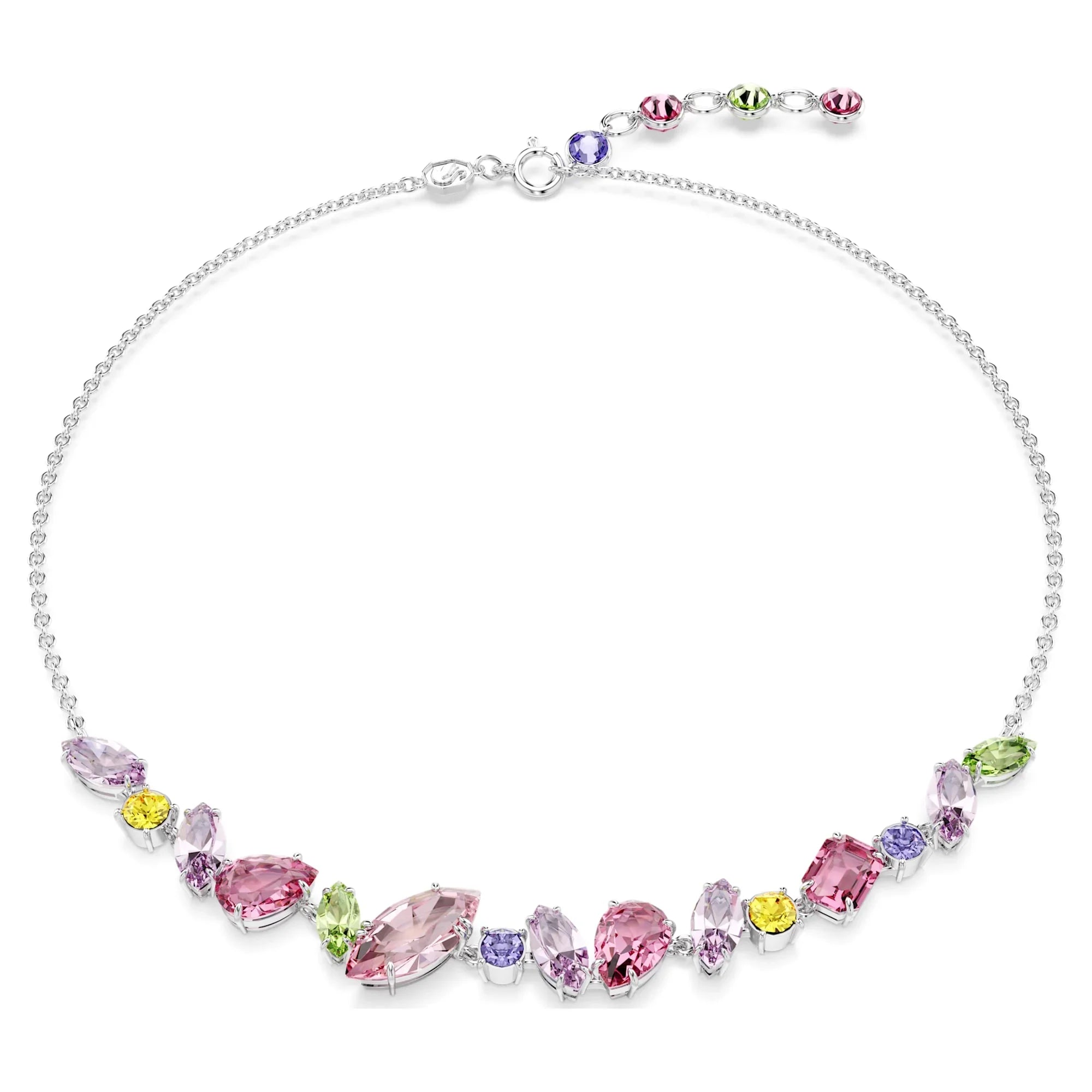Collar Swarovski - Gema - Varios Tamaños - Multicolor y Plata