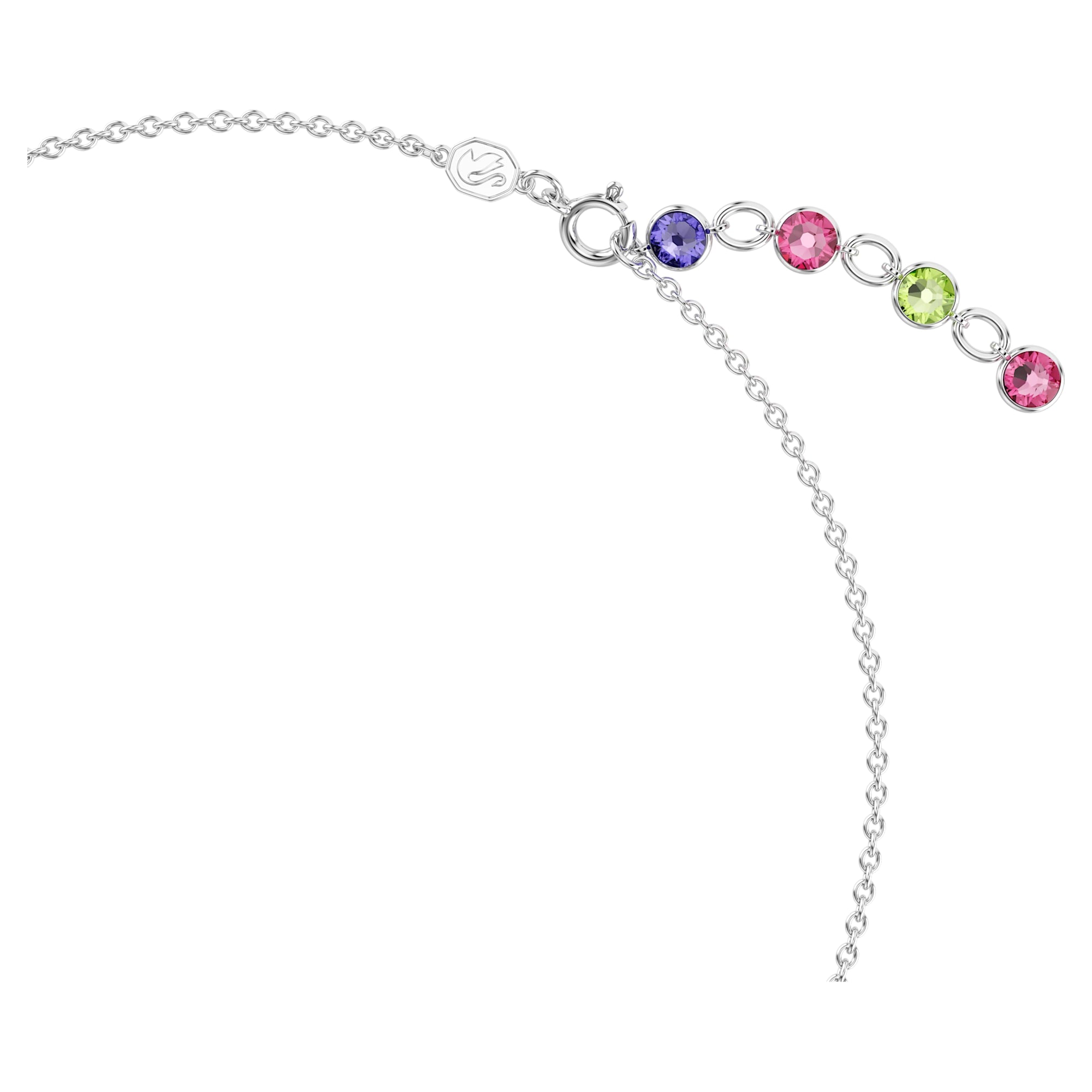 Rhodium-plated Multicolor Gema Necklace – Swarovski