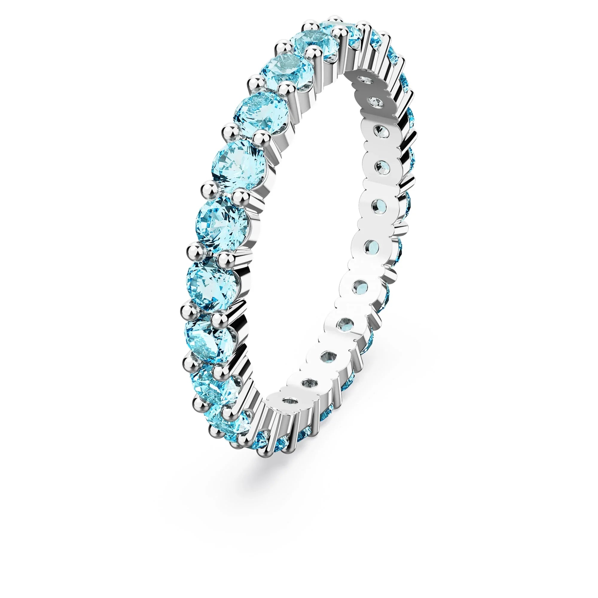 Matrix ronde blauwzilveren damesring – Swarovski bekijk 3