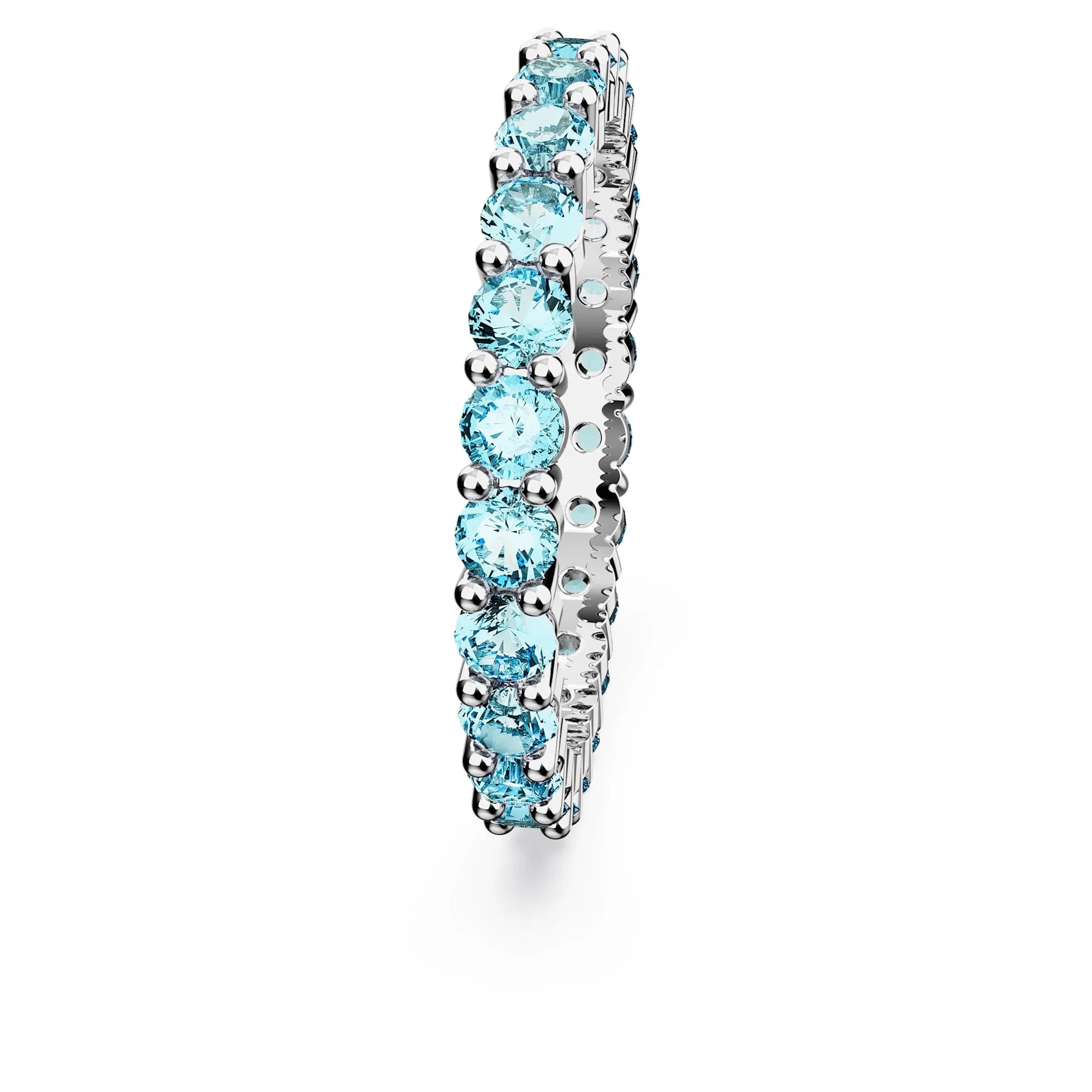 Matrix ronde blauwzilveren damesring – Swarovski bekijk 5