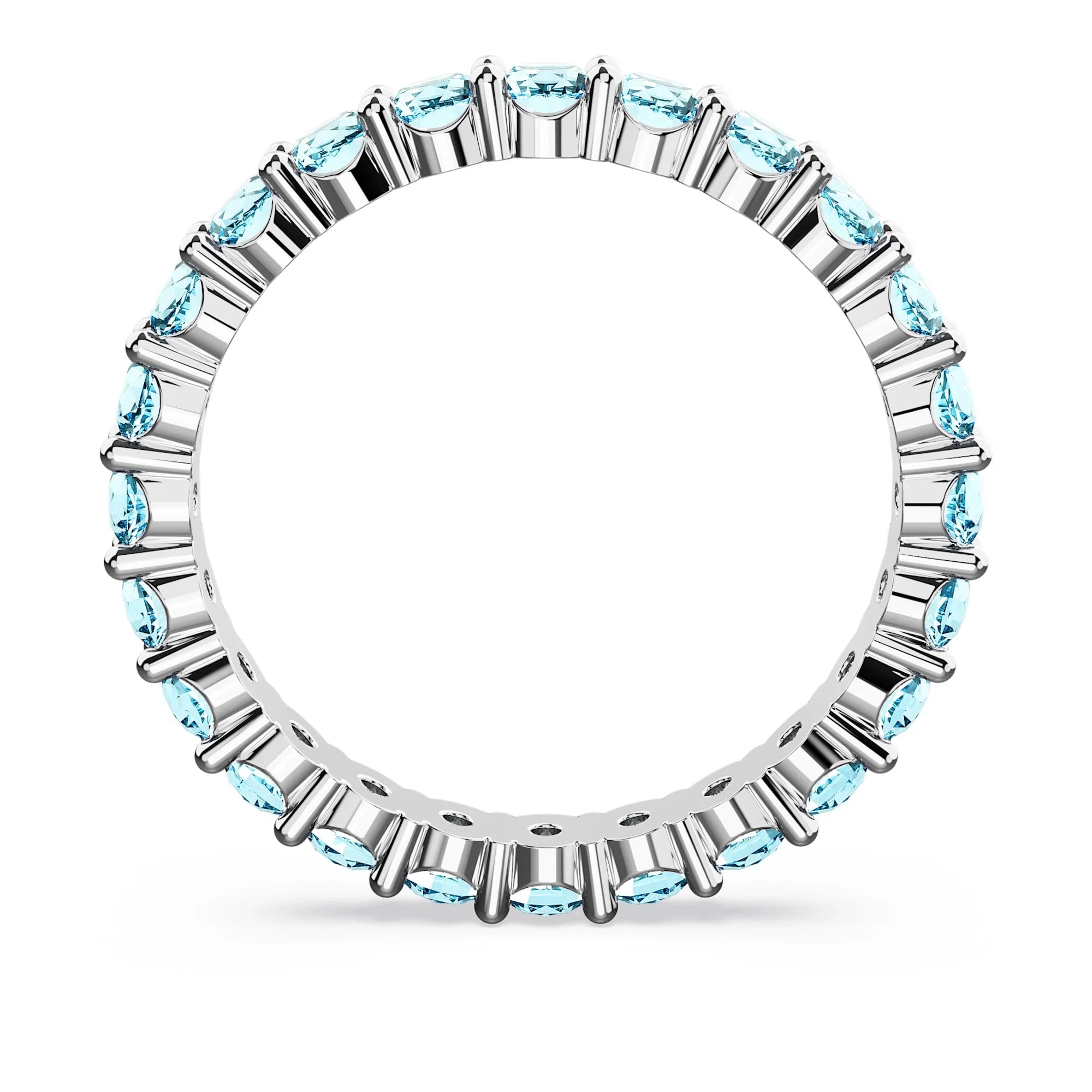 Matrix ronde blauwzilveren damesring – Swarovski bekijk 4