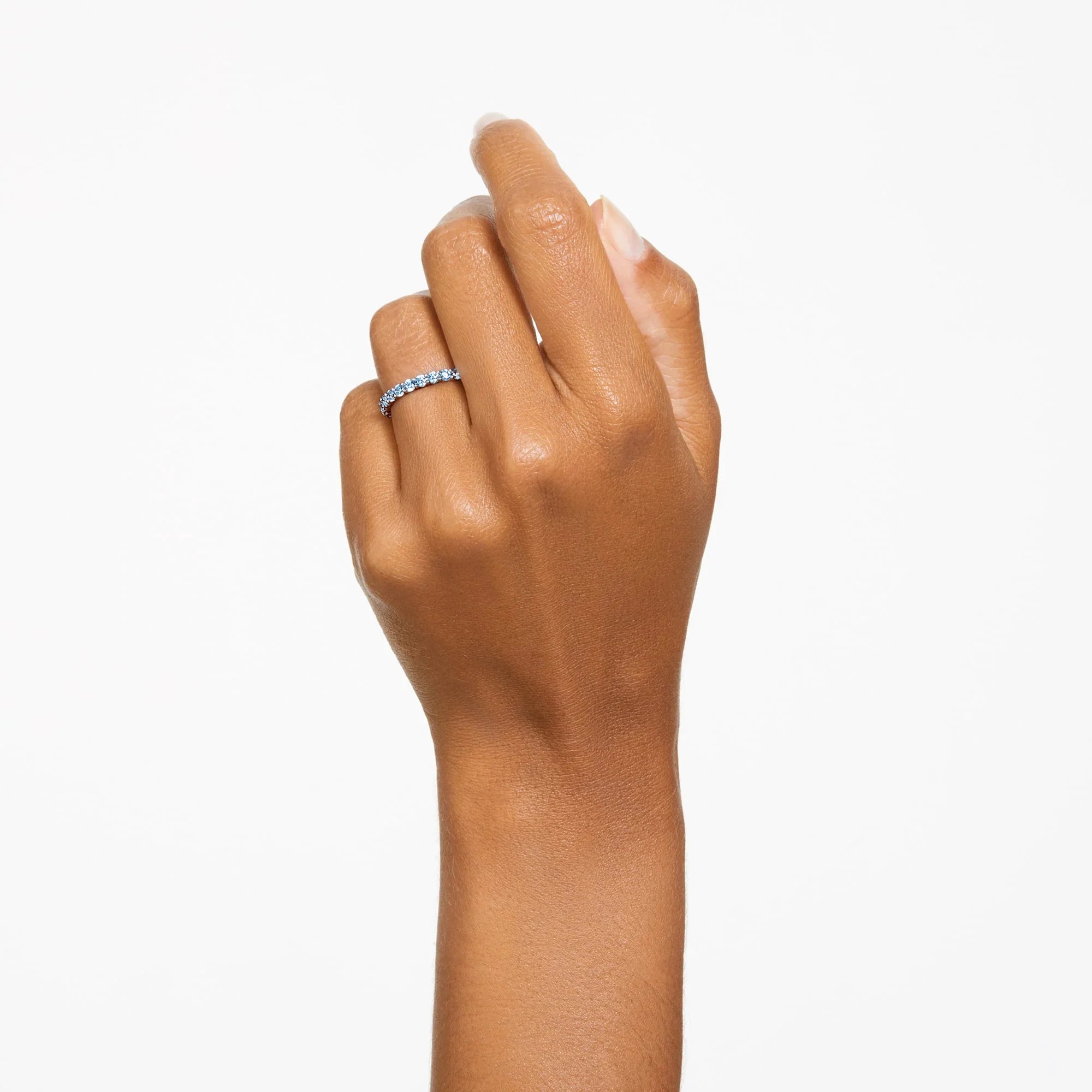 Anillo Matrix Mujer Redondo Plata Azul – Swarovski vista 2